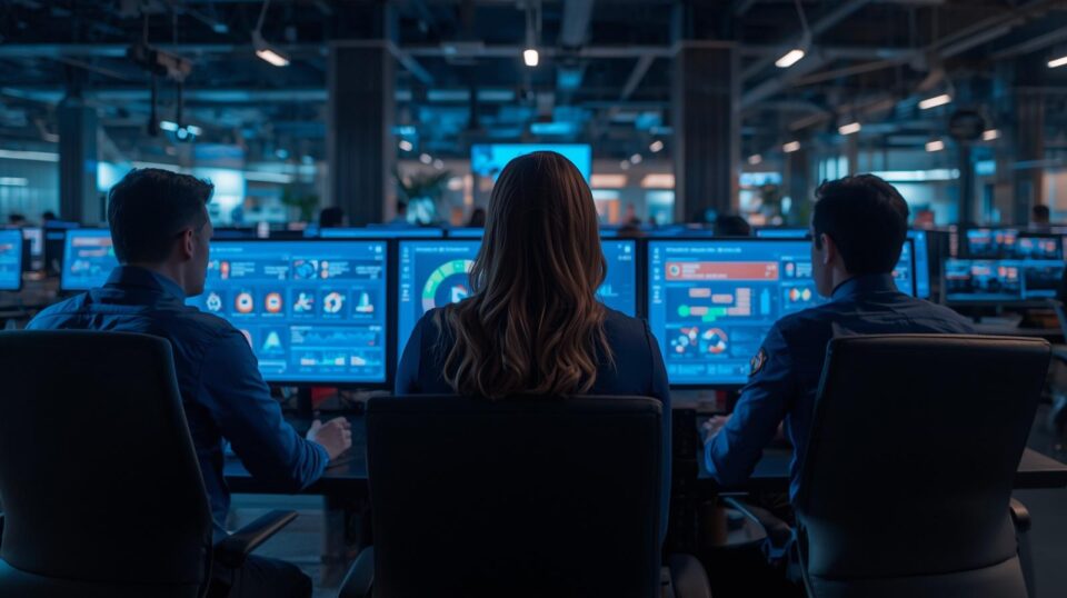 Employees using Microsoft Copilot for smarter workplace productivity